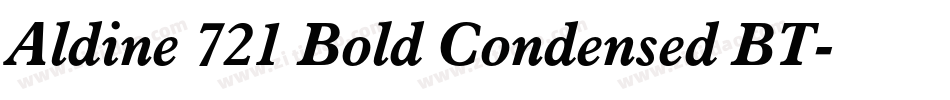 Aldine 721 Bold Condensed BT字体转换